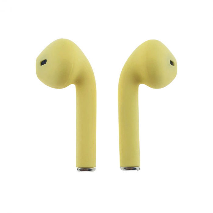 Casti wireless Bluetooth v.5.0, inPods 12 Simple, Touch Control, carcasa de incarcare, galbene [3]