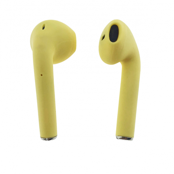 Casti wireless Bluetooth v.5.0, inPods 12 Simple, Touch Control, carcasa de incarcare, galbene [4]