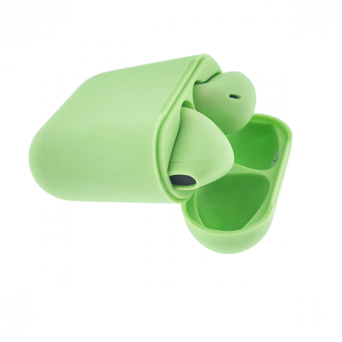 Casti wireless Bluetooth v.5.0, inPods 12 Simple, Touch Control, carcasa de incarcare, verzi [1]