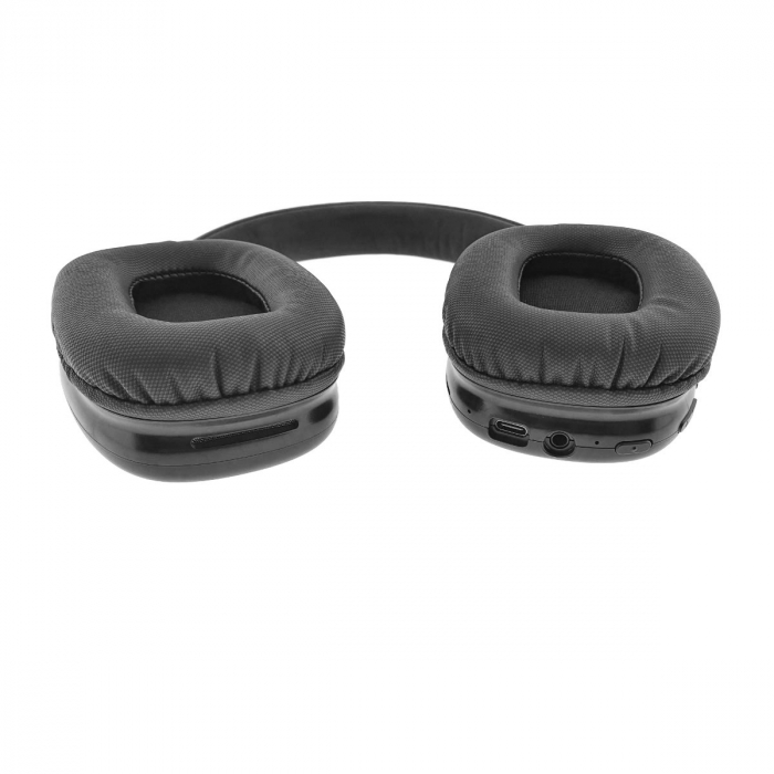 Casti Wireless JELLICO HD1 Stereo cu microfon, baterie 400 mAh, bluetooth 5.3, control muzica/apeluri, reglabile, AUX In 3.5mm, compatibilitate universala, negre [3]