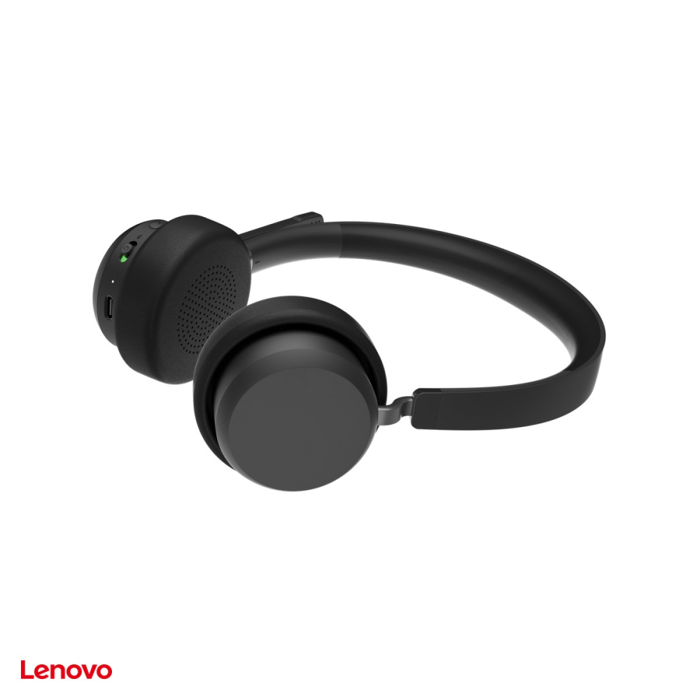 Casti wireless Lenovo Wireless Stereo Headset, Bluetooth 5.3 multipoint, pana la 31 h convorbire, 3 microfoane cu ENC, difuzoare de 40 mm, negru, 4XD1Q30302 [6]