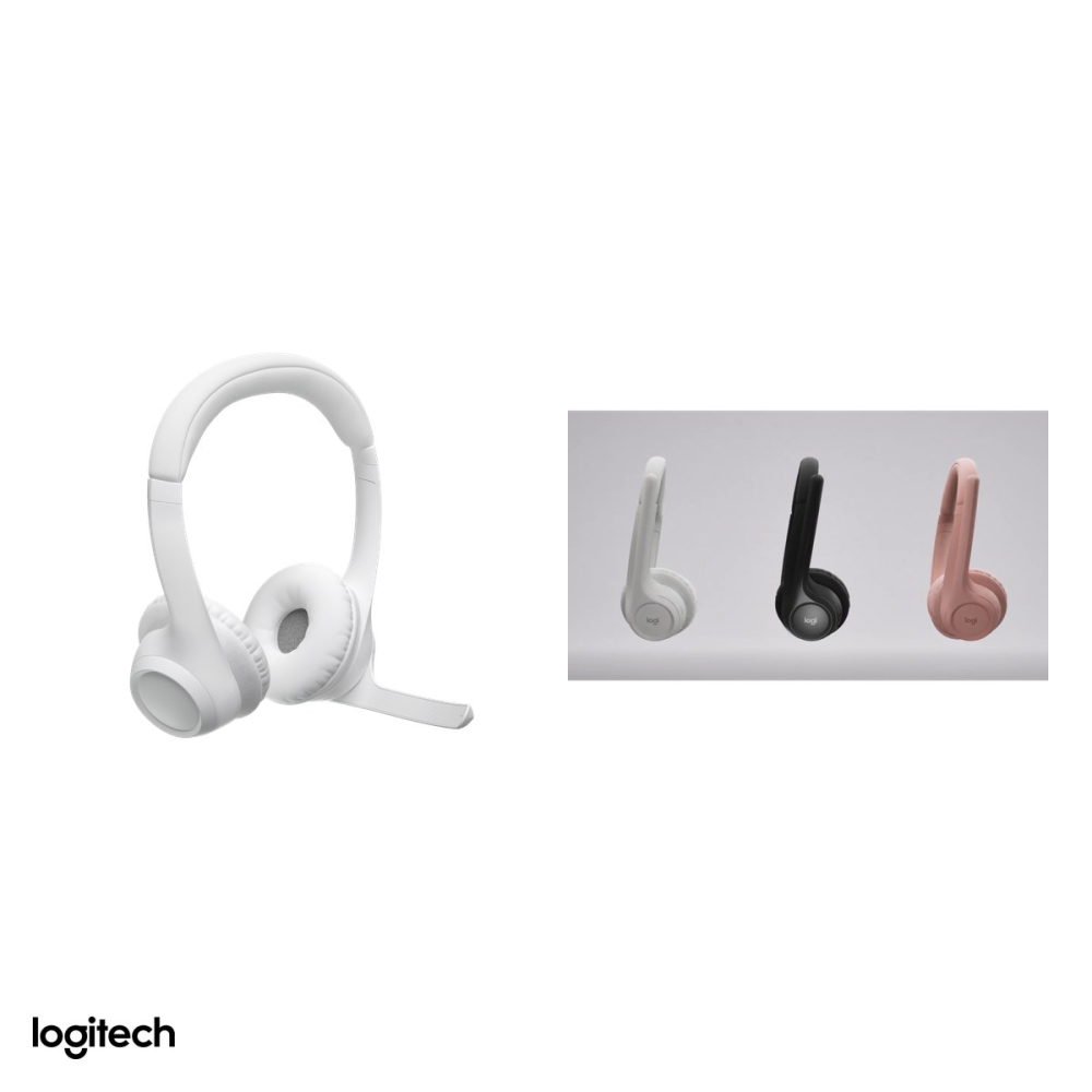Casti wireless Logitech Zone 300, Bluetooth 5.3 multipoint, pana la 20 h ascultare, doua microfoane cu reducere a zgomotului, 122 g, alb crem, 981-001417 [5]