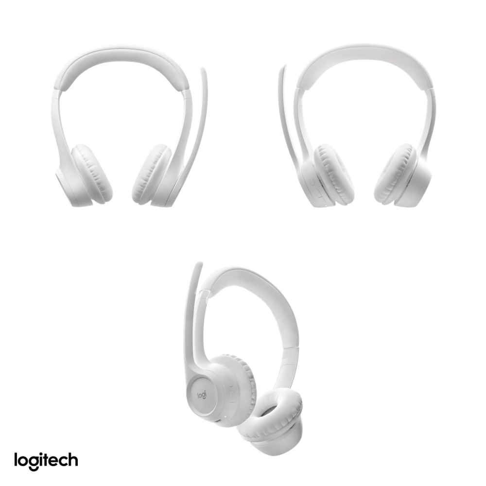 Casti wireless Logitech Zone 300, Bluetooth 5.3 multipoint, pana la 20 h ascultare, doua microfoane cu reducere a zgomotului, 122 g, alb crem, 981-001417 [4]