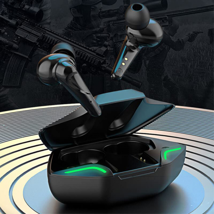 Casti Wireless TWS Gaming Earphones G11, bluetooth V5.3, cu statie de incarcare, negre [3]