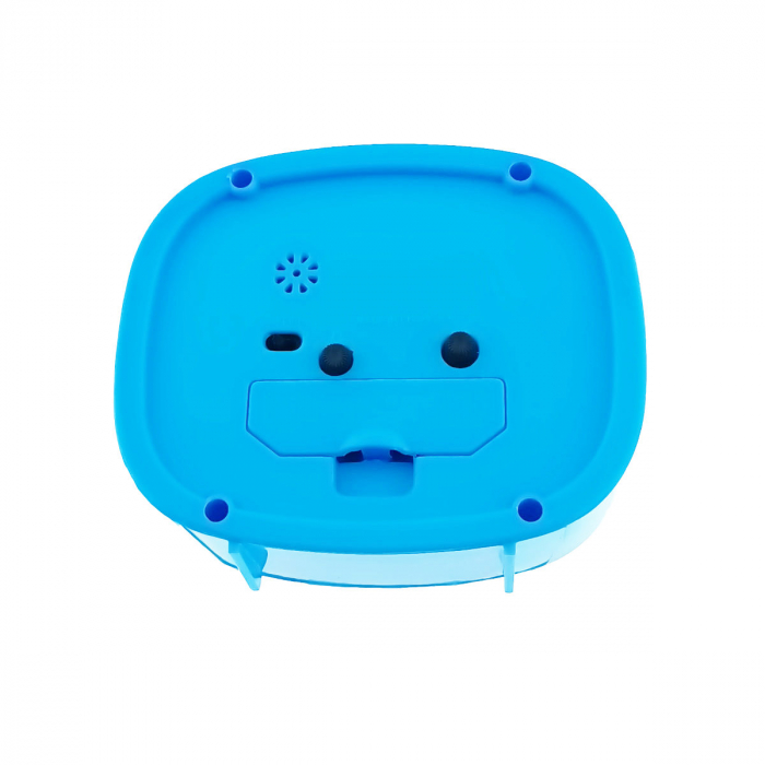 Ceas de masa cu alarma, afisaj analog, alimentare 1 x AA, cadran albastru, 124 x 105 x 40 mm, fond alb [5]