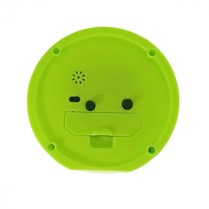 Ceas de masa cu alarma, afisaj analog, alimentare 1 x AA, cadran verde, 120 x 120 x 40 mm, fond alb [2]