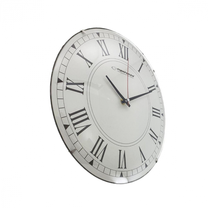 Ceas perete retro fara rama, cifre romane, rotund, 30 cm, Esperanza Roma [2]