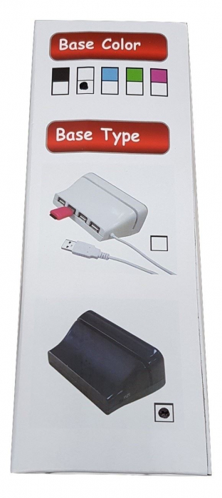 Ceas digital cu panou mesaje alb 4 port usb 19x18.5x6.5 cm [3]