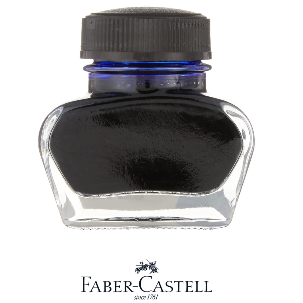 Cerneala Albastra Royal pentru Stilou, Care Poate fi Stearsa si Spalata, 30 ml, Faber-Castell, pentru Scoala si Birou [3]