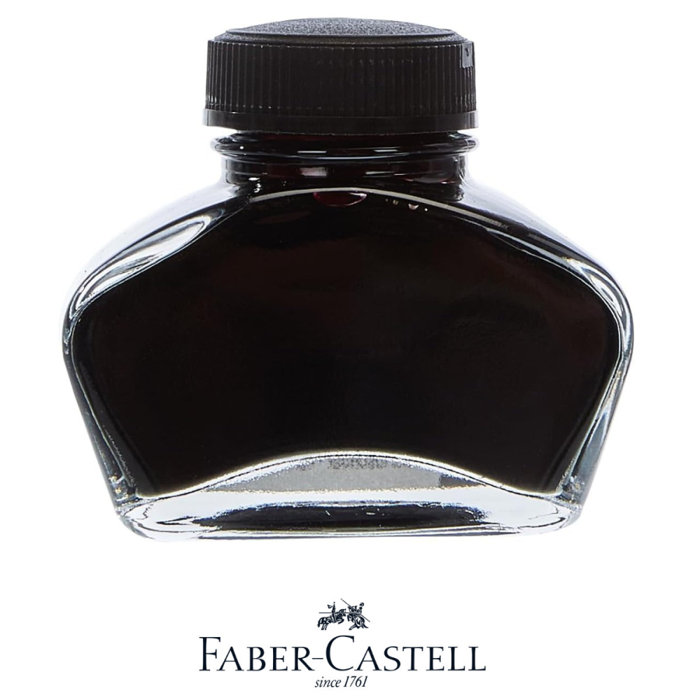 Cerneala pentru stilou cu penita, Negru intens, 62.5 ml, permanenta, Faber-Castell, pentru scris profesional si arta [3]