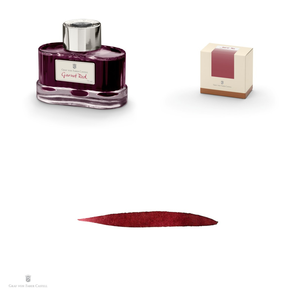 Cerneala pentru stilou Garnet Red, Graf von Faber Castell, calimara 75 ml, rezistenta la lumina [4]