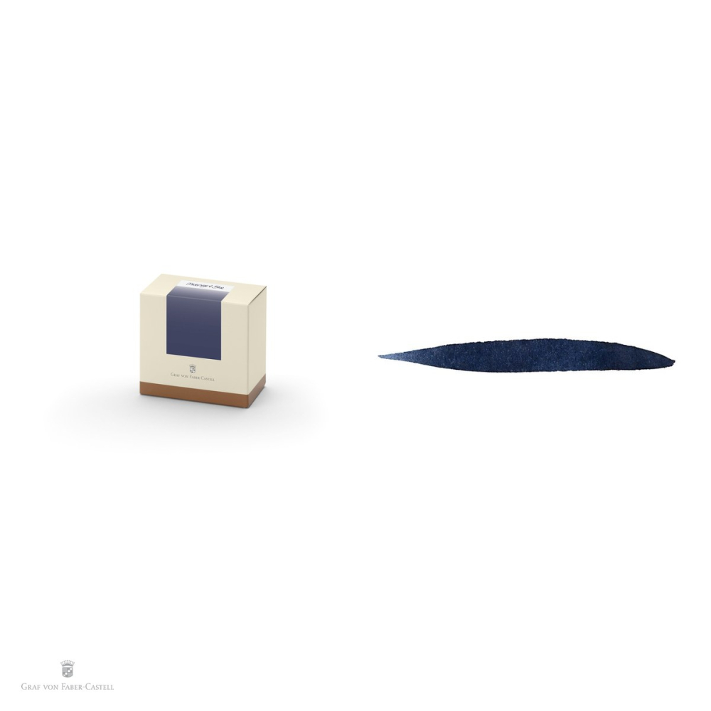 Cerneala pentru stilou Midnight Blue, Graf von Faber Castell, calimara 75 ml, rezistenta la lumina [4]