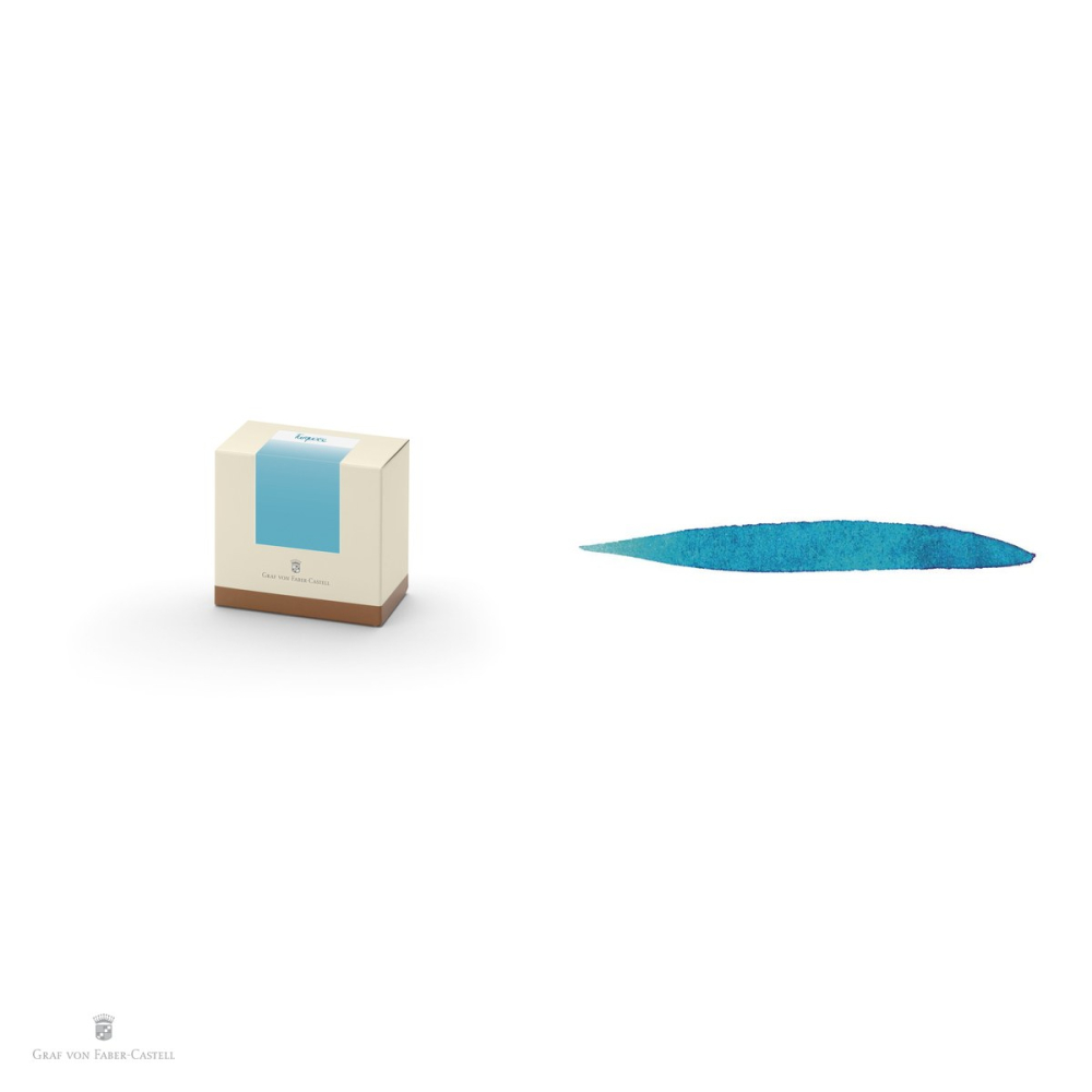 Cerneala pentru stilou Turquoise, Graf von Faber Castell, calimara 75 ml, rezistenta la lumina [4]