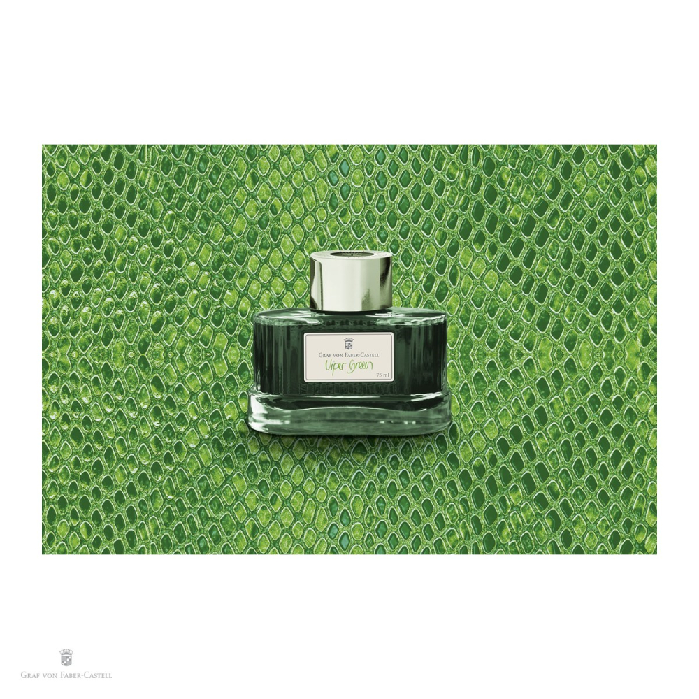 Cerneala pentru stilou Viper Green, Graf von Faber Castell, calimara 75 ml, rezistenta la lumina [4]
