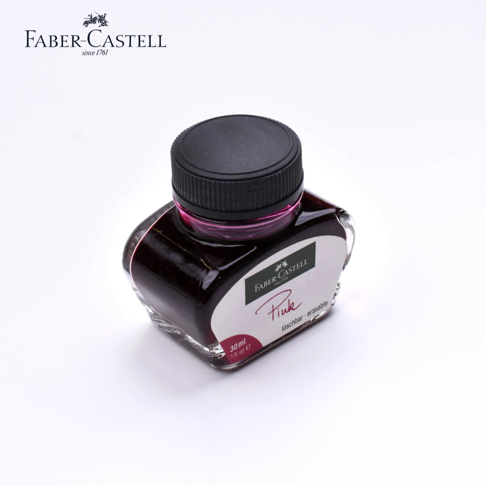 Cerneala Roz pentru Stilou, Care Poate fi Stearsa, 30 ml, Faber-Castell, pentru Notite, Planificare si Creatie, in Sticla Rezistenta [3]