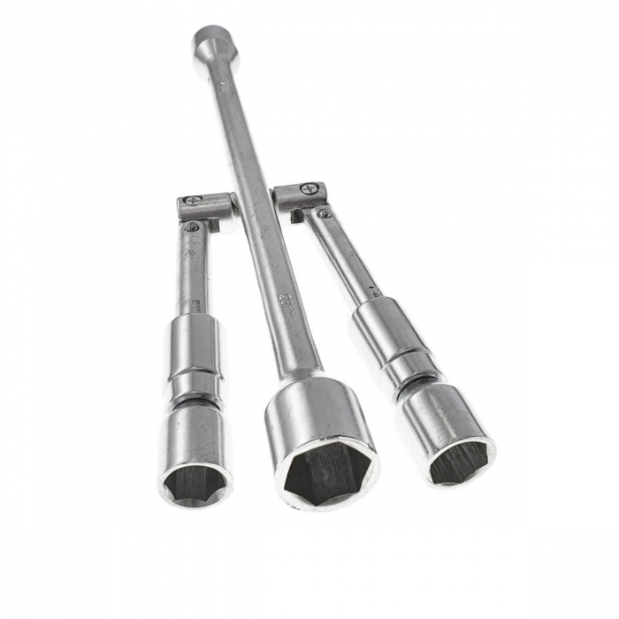 Cheie cruce pentru roti auto, capete hexagonale tubulare de 17, 19, 21, 23 mm, 2 brate pliabile, lungime 375 mm [3]