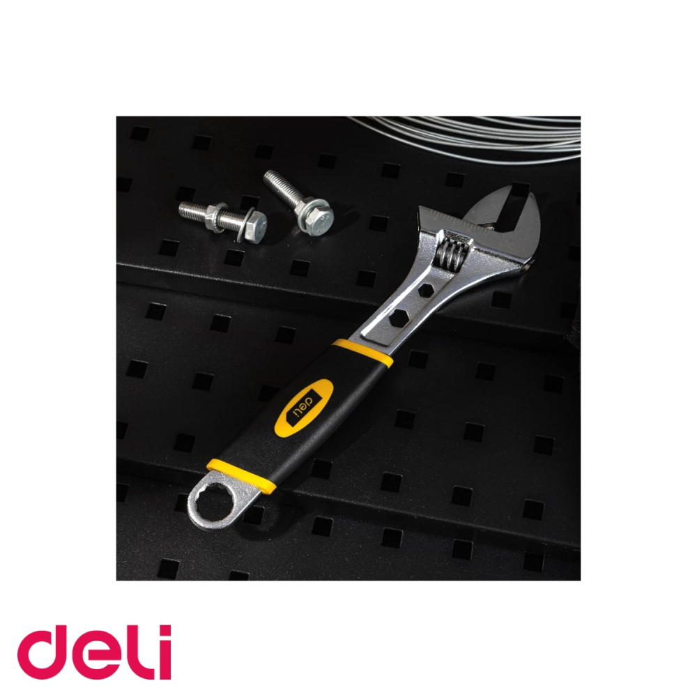 Cheie reglabila Deli DL30110, otel carbon forjat, maaner anti-alunecare, 250 mm, pentru uz general [4]