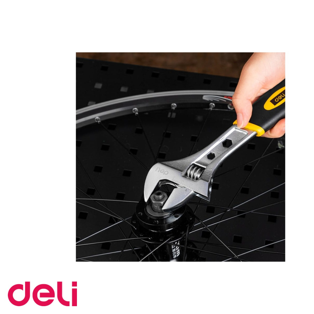 Cheie reglabila Deli DL30110, otel carbon forjat, maaner anti-alunecare, 250 mm, pentru uz general [5]