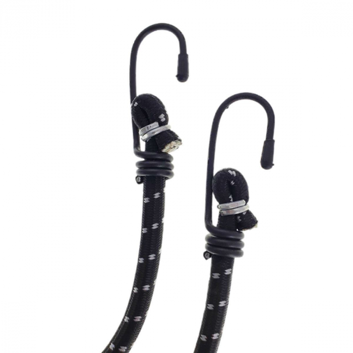 Chinga elastica FS-11635, 7mm X 100cm,coarda flexibila pentru ancorare si fixare, uz general, neagra [3]