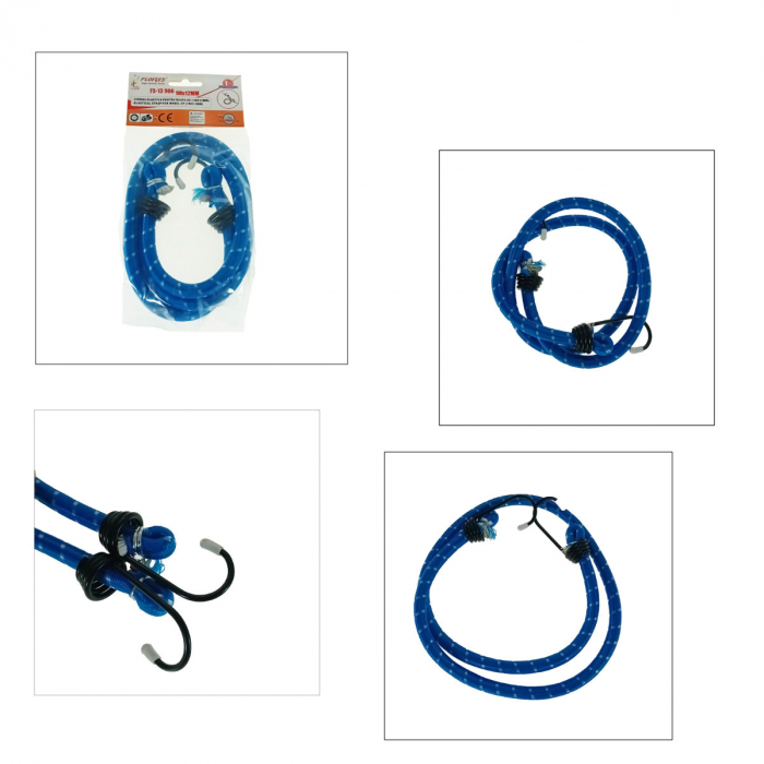 Chinga elastica FS-13906, 12mm X 100cm, pentru ancorare si fixare, uz general, albastra [4]