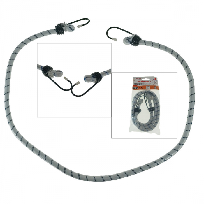 Chinga elastica FS-13906, 12mm X 100cm, pentru ancorare si fixare, uz general, gri [4]