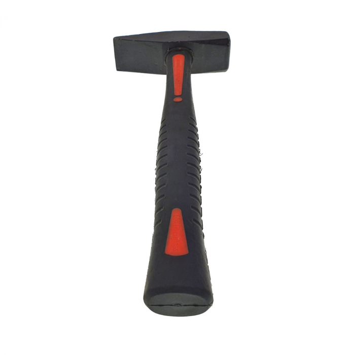 Ciocan 1500g, cu maner 335x33x28mm, din fibra, izolat, anti-alunecare, negru cu rosu [5]