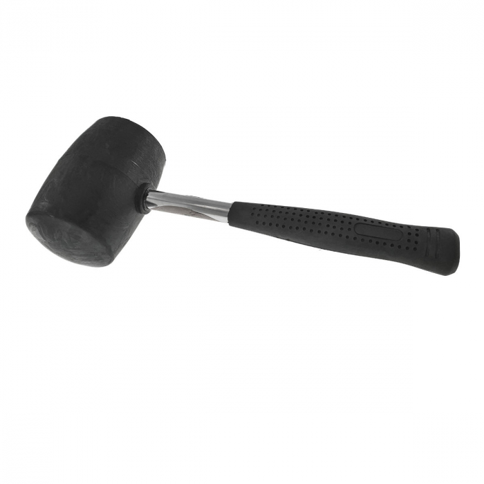 Ciocan de cauciuc negru, 1 Kg, cu maner metalic izolat, anti-alunecare [5]