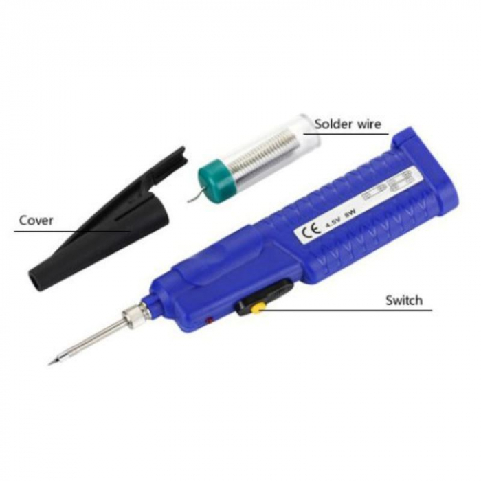 Ciocan de lipit ZD20D-BL, cu alimentare baterii 3xAA,4.5V, putere 8W, albastru [4]