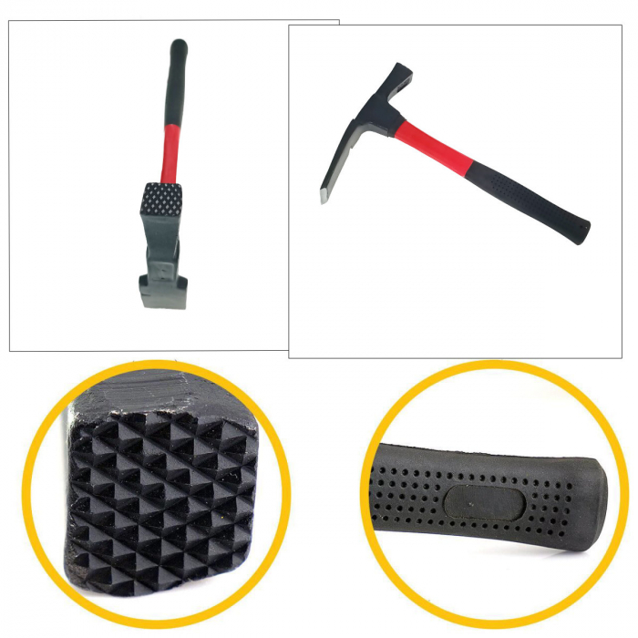 Ciocan zidar, 600g, coada din fibra de sticla, lungime maner 270 mm, Top Tools 02A913, rosu cu negru [3]