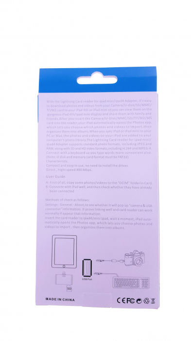 Cititor Carduri 5in 1 pt.ipad 4 /ipad mini special pentru transfer de poze , portul USB suporta tastatura externa [4]
