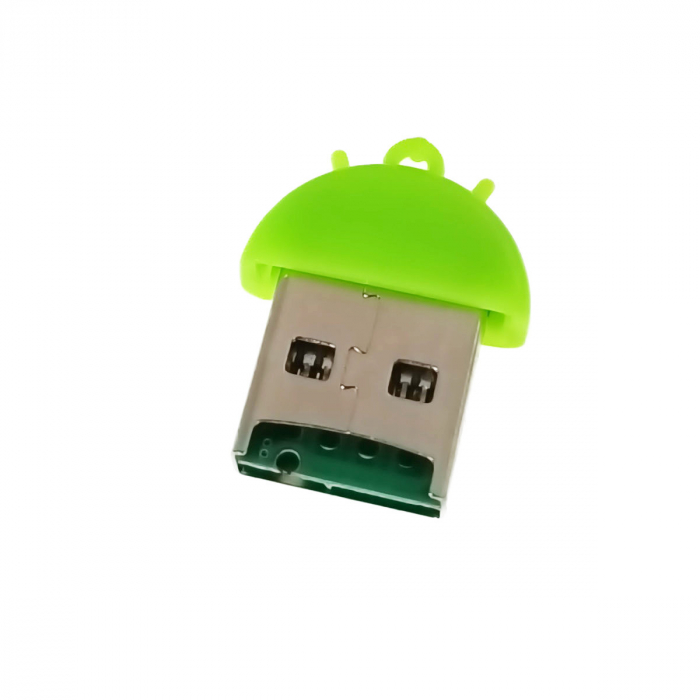 Cititor carduri microSD, Android CRA01GR, USB 2.0, verde [3]