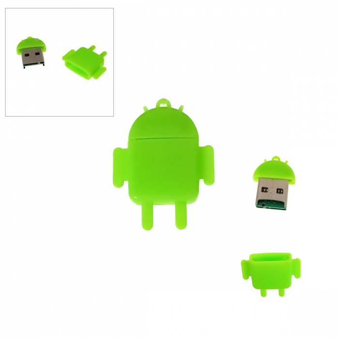 Cititor carduri microSD, Android CRA01GR, USB 2.0, verde [4]