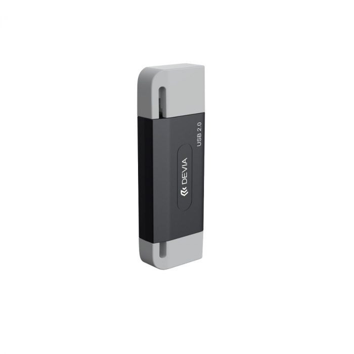 Cititor USB 2.0 de carduri de memorie microSD si SD cu conectare USB-C si USB, citeste date pana la 2TB, cu capace din silicon [2]