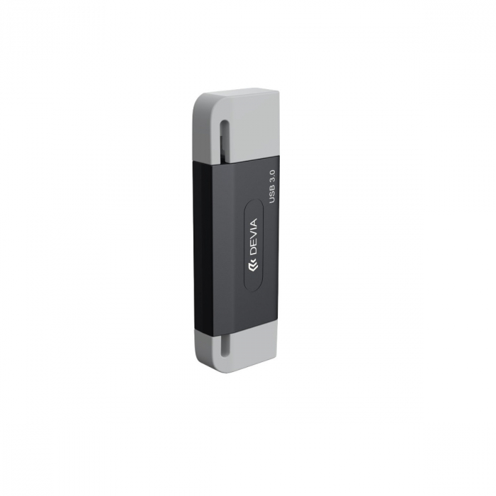 Cititor USB 3.0 de carduri de memorie microSD si SD cu conectare USB-C si USB, citeste date pana la 2TB, cu capace din silicon [2]
