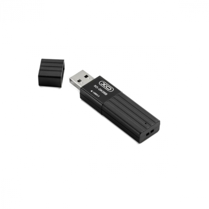 Cititor USB 3.0 pentru carduri SDXC si microSDXC, XO DK05B, scriere, stocare si transfer date, cu capac, negru [2]