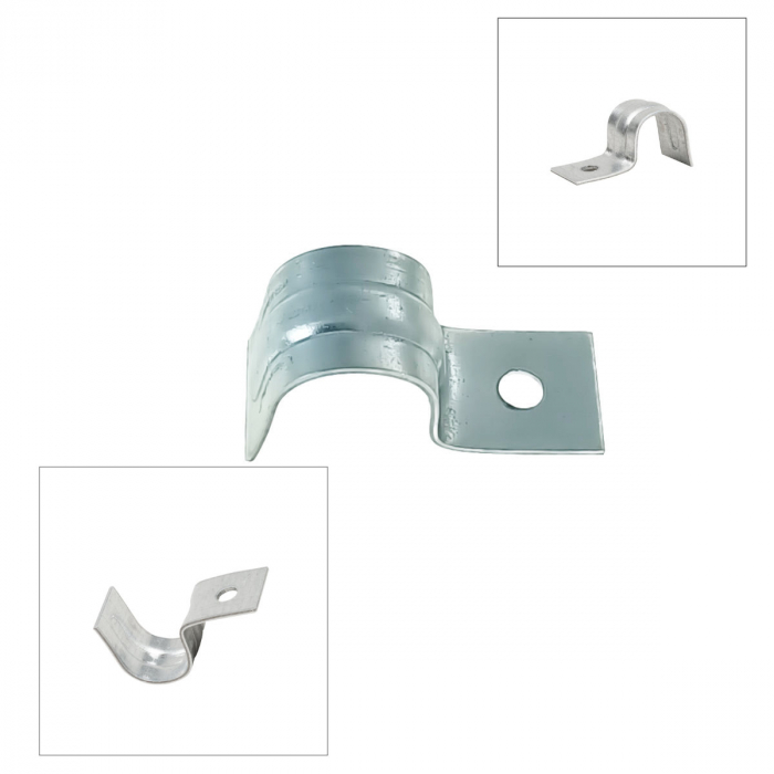 Clema metalica pentru prindere cablu, diametru 20 mm, otel zincat galvanic, argintie [4]