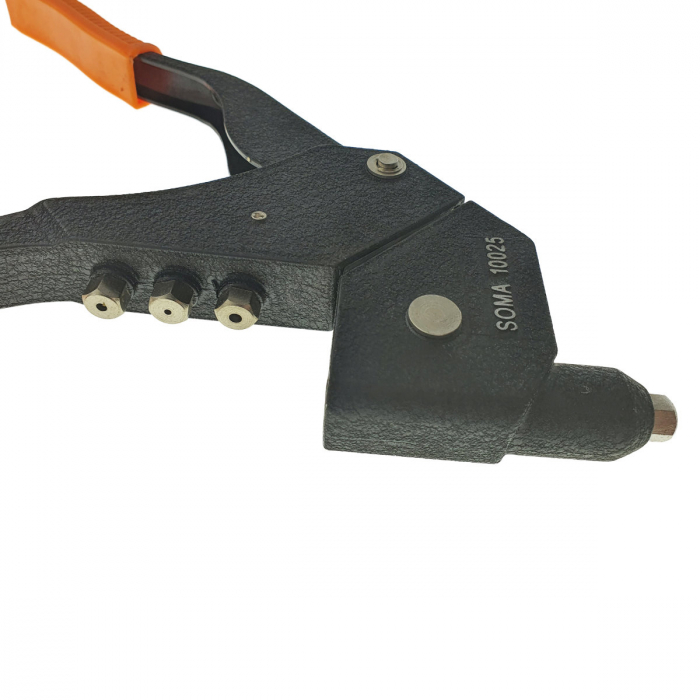 Cleste capsator pop nituri cu cap rotativ 360⁰, Soma Professional 10025, 4 capete, lungime 285mm, pentru nituri de 3mm - 4mm - 5mm [8]