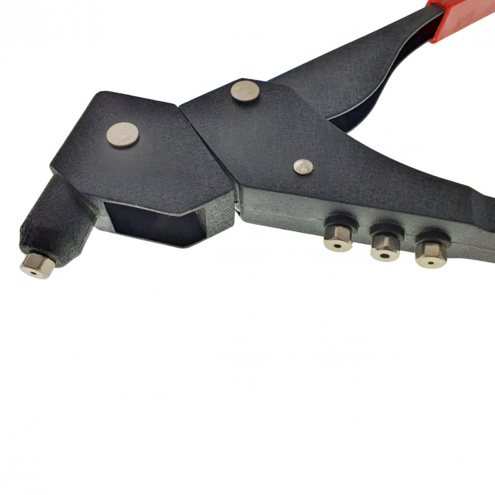 Cleste capsator pop nituri cu cap rotativ, 4 capete, lungime 295mm, pentru nituri de 3mm - 4mm - 5mm, manere izolate [4]