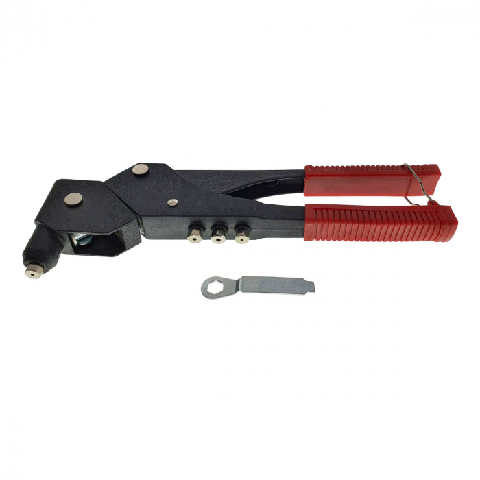 Cleste capsator pop nituri cu cap rotativ, 4 capete, lungime 295mm, pentru nituri de 3mm - 4mm - 5mm, manere izolate [5]