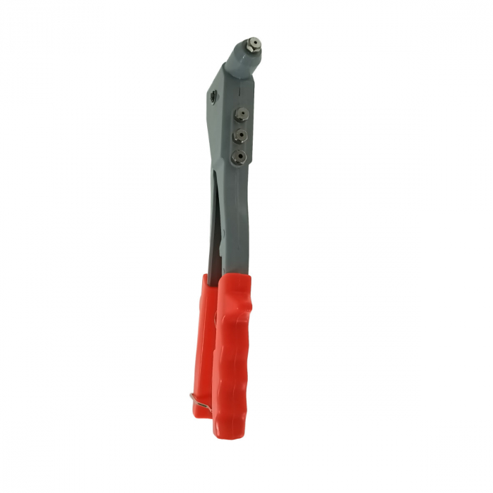 Cleste capsator pop nituri profesional, 10139, 4 capete interschimbabile, manere izolate, negru cu rosu [5]