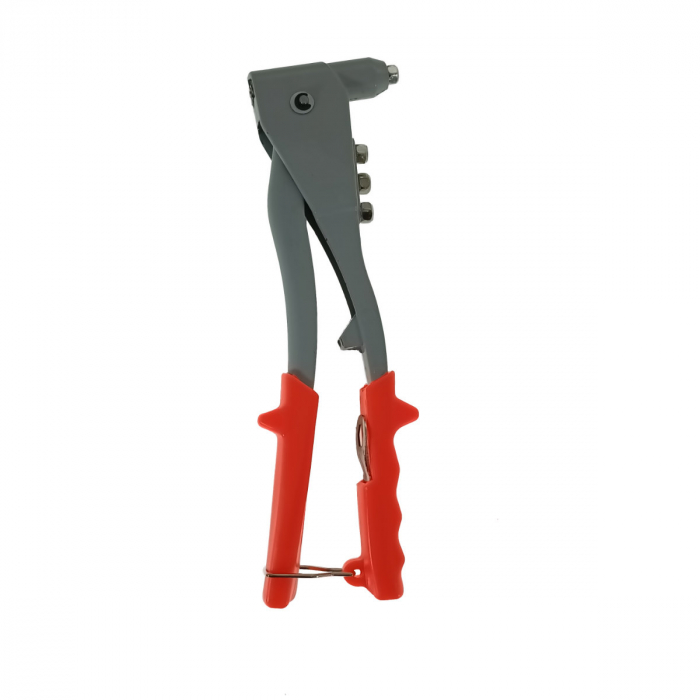 Cleste capsator pop nituri profesional, 10139, 4 capete interschimbabile, manere izolate, negru cu rosu [3]