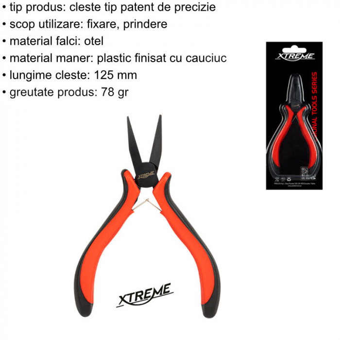 Cleste combinat, cu arc, Xtreme HY-21B 00563, 125mm, suprafata de prindere plana, rosu cu negru [6]