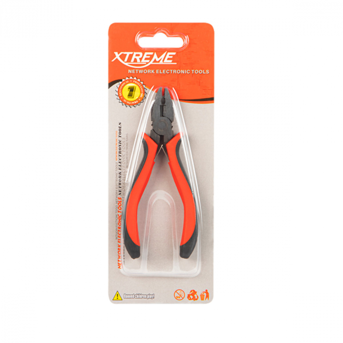 Cleste combinat, cu arc, Xtreme HY-21K 00566, 130mm, suprafata prindere zimtata, rosu cu negru [5]