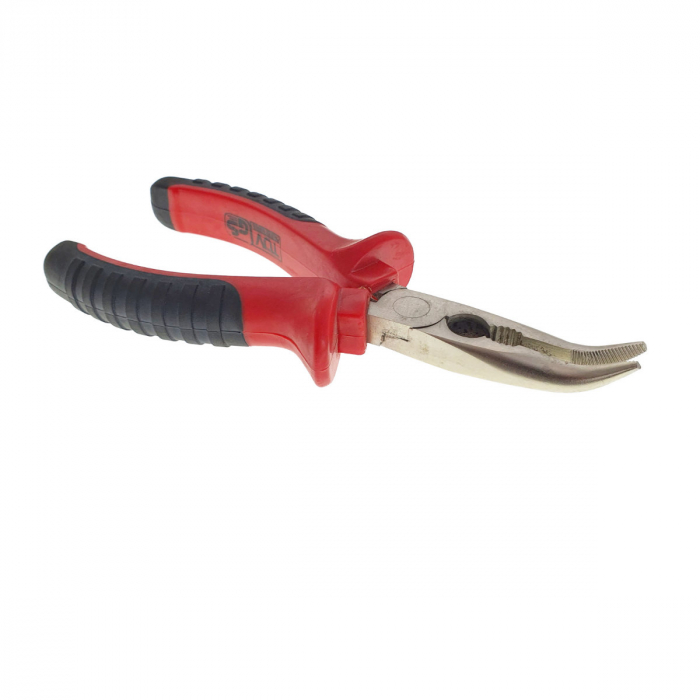 Cleste cu varf ascutit indoit, manere izolate, cu prindere antialunecare, lungime 160mm [5]