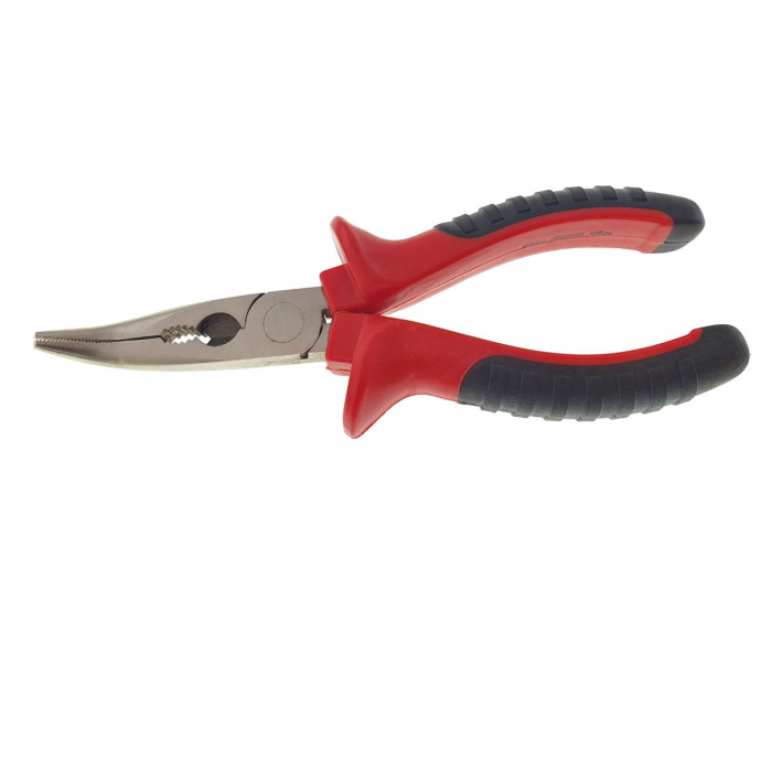 Cleste cu varf ascutit indoit, manere izolate, cu prindere antialunecare, lungime 160mm [2]
