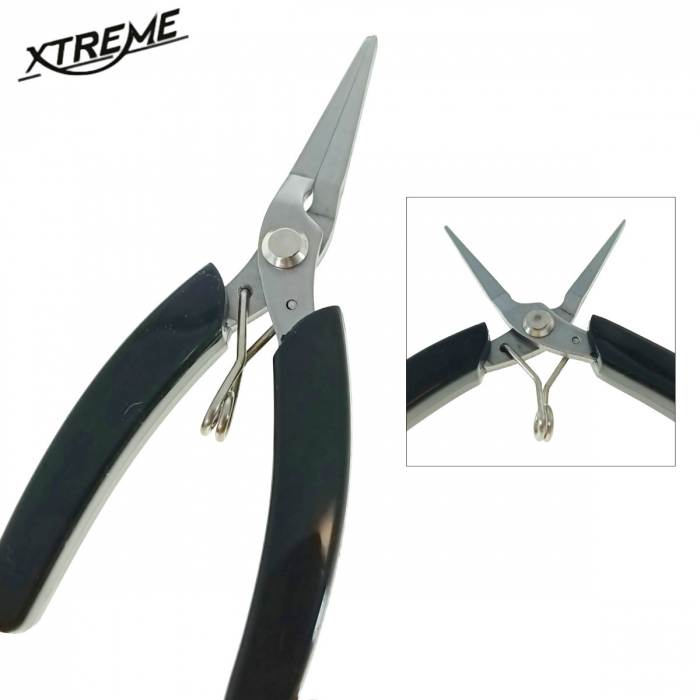 Cleste cu varf lung si ingust, cu arc, Xtreme AX104 00558, 130mm, negru [4]
