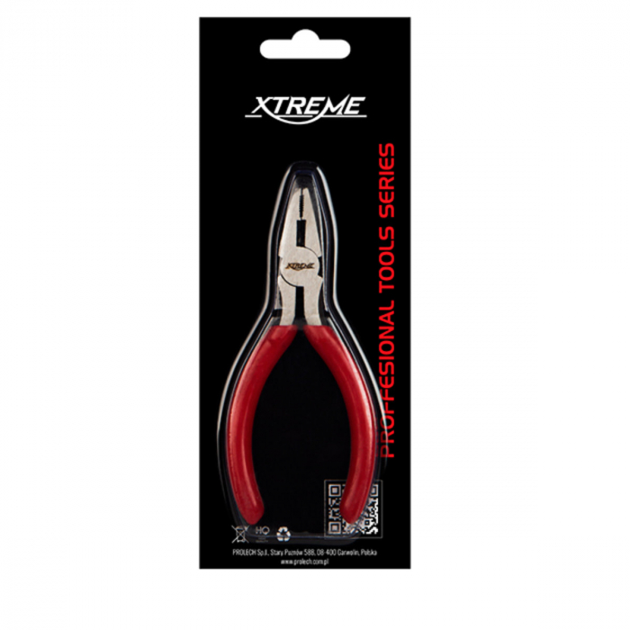 Cleste de precizie, cu arc, Xtreme 00546, 130mm, suprafata prindere zimtata, rosu [6]