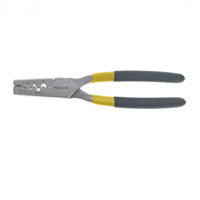Cleste de sertizare, lungime 220mm, pentru conectori electrici PZ 0.5 - 16mm2 , cu maner izolat [5]