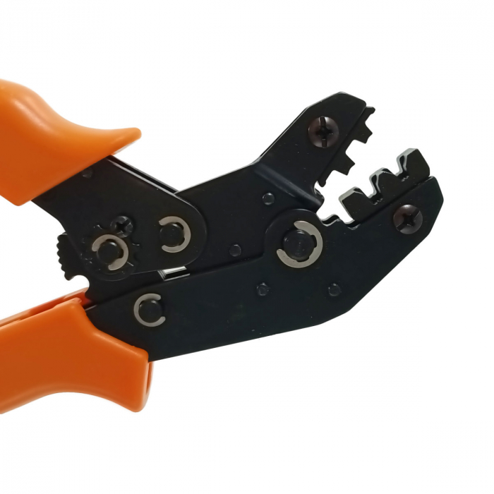 Cleste de sertizat pentru cabluri si terminale electrice, FS-10892, 0.5 - 2.5mm, negru cu portocaliu [3]