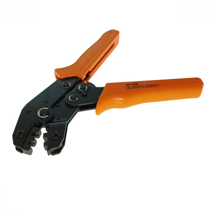 Cleste de sertizat pentru cabluri si terminale electrice, FS-10892, 0.5 - 2.5mm, negru cu portocaliu [1]